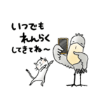 【大人の気遣いとSOS 】ハシビロコウとネコ（個別スタンプ：40）