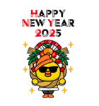 グラサンヒヨコ/お正月/年末年始/再販（個別スタンプ：4）