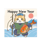 猫たちのお正月とクリスマス（英語版）（個別スタンプ：5）