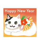 猫たちのお正月とクリスマス（英語版）（個別スタンプ：9）