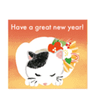 猫たちのお正月とクリスマス（英語版）（個別スタンプ：10）