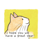 猫たちのお正月とクリスマス（英語版）（個別スタンプ：14）