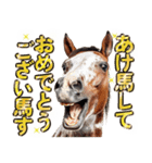 ウマのダジャレであけおめ（個別スタンプ：2）