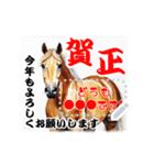 書き込める♥水彩風の馬 年賀スタンプ（個別スタンプ：10）