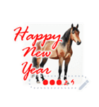 書き込める♥水彩風の馬 年賀スタンプ（個別スタンプ：20）
