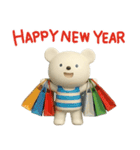 年末年始☆しろくまミルク（個別スタンプ：4）