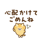 凹むトラネコ、励ますチワワ（個別スタンプ：38）