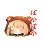 くま耳パーカーの女の子♡毎日使える（個別スタンプ：25）