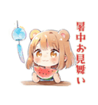 くま耳パーカーの女の子♡毎日使える（個別スタンプ：27）