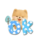 ちびポメラニアン【3D】冬・あけおめ（個別スタンプ：3）