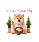 冬のおデブな柴犬【ダイエット・面白い】（個別スタンプ：3）