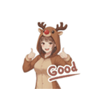 冬の挨拶まとめ｜クリスマス大晦日お正月（個別スタンプ：15）