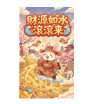 兎財神の新年の金持ち図（個別スタンプ：37）