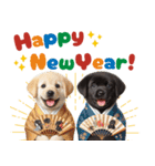 あけおめラブラドール＊お正月（再販）（個別スタンプ：2）