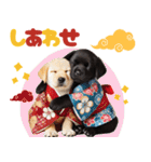 あけおめラブラドール＊お正月（再販）（個別スタンプ：14）