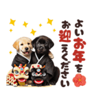 あけおめラブラドール＊お正月（再販）（個別スタンプ：21）