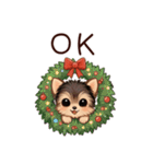 冬のヨークシャテリア（個別スタンプ：3）