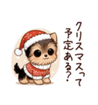 冬のヨークシャテリア（個別スタンプ：25）