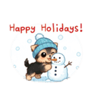 冬のヨークシャテリア（個別スタンプ：34）