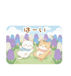 年中使える♡白猫虎猫つめあわせ♪（個別スタンプ：9）