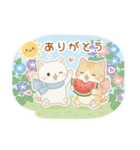 年中使える♡白猫虎猫つめあわせ♪（個別スタンプ：10）