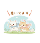 年中使える♡白猫虎猫つめあわせ♪（個別スタンプ：13）
