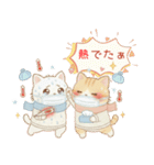 年中使える♡白猫虎猫つめあわせ♪（個別スタンプ：27）
