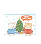 年中使える♡白猫虎猫つめあわせ♪（個別スタンプ：37）