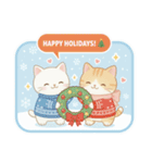 年中使える♡白猫虎猫つめあわせ♪（個別スタンプ：38）