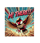 BUNCHO SMASH！！ 怒涛のアメコミ文鳥（個別スタンプ：2）