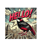 BUNCHO SMASH！！ 怒涛のアメコミ文鳥（個別スタンプ：3）