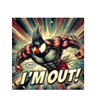 BUNCHO SMASH！！ 怒涛のアメコミ文鳥（個別スタンプ：5）