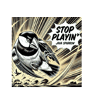 BUNCHO SMASH！！ 怒涛のアメコミ文鳥（個別スタンプ：14）