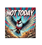 BUNCHO SMASH！！ 怒涛のアメコミ文鳥（個別スタンプ：16）