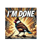 BUNCHO SMASH！！ 怒涛のアメコミ文鳥（個別スタンプ：17）