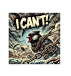 BUNCHO SMASH！！ 怒涛のアメコミ文鳥（個別スタンプ：19）