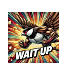 BUNCHO SMASH！！ 怒涛のアメコミ文鳥（個別スタンプ：20）