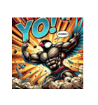 BUNCHO SMASH！！ 怒涛のアメコミ文鳥（個別スタンプ：21）