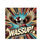 BUNCHO SMASH！！ 怒涛のアメコミ文鳥（個別スタンプ：23）