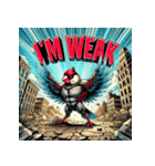 BUNCHO SMASH！！ 怒涛のアメコミ文鳥（個別スタンプ：24）