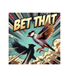 BUNCHO SMASH！！ 怒涛のアメコミ文鳥（個別スタンプ：28）