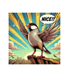 BUNCHO SMASH！！ 怒涛のアメコミ文鳥（個別スタンプ：37）