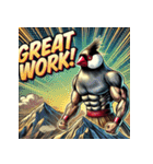 BUNCHO SMASH！！ 怒涛のアメコミ文鳥（個別スタンプ：38）