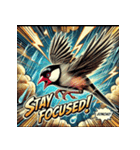BUNCHO SMASH！！ 怒涛のアメコミ文鳥（個別スタンプ：39）