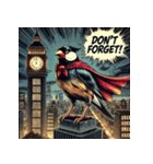 BUNCHO SMASH！！ 怒涛のアメコミ文鳥（個別スタンプ：40）