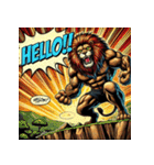 大迫力！獅子の衝撃（個別スタンプ：1）