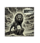 大迫力！獅子の衝撃（個別スタンプ：9）