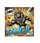 大迫力！獅子の衝撃（個別スタンプ：10）