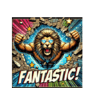 大迫力！獅子の衝撃（個別スタンプ：13）