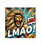 大迫力！獅子の衝撃（個別スタンプ：14）